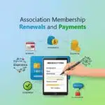 association membership renewal rates and payments.